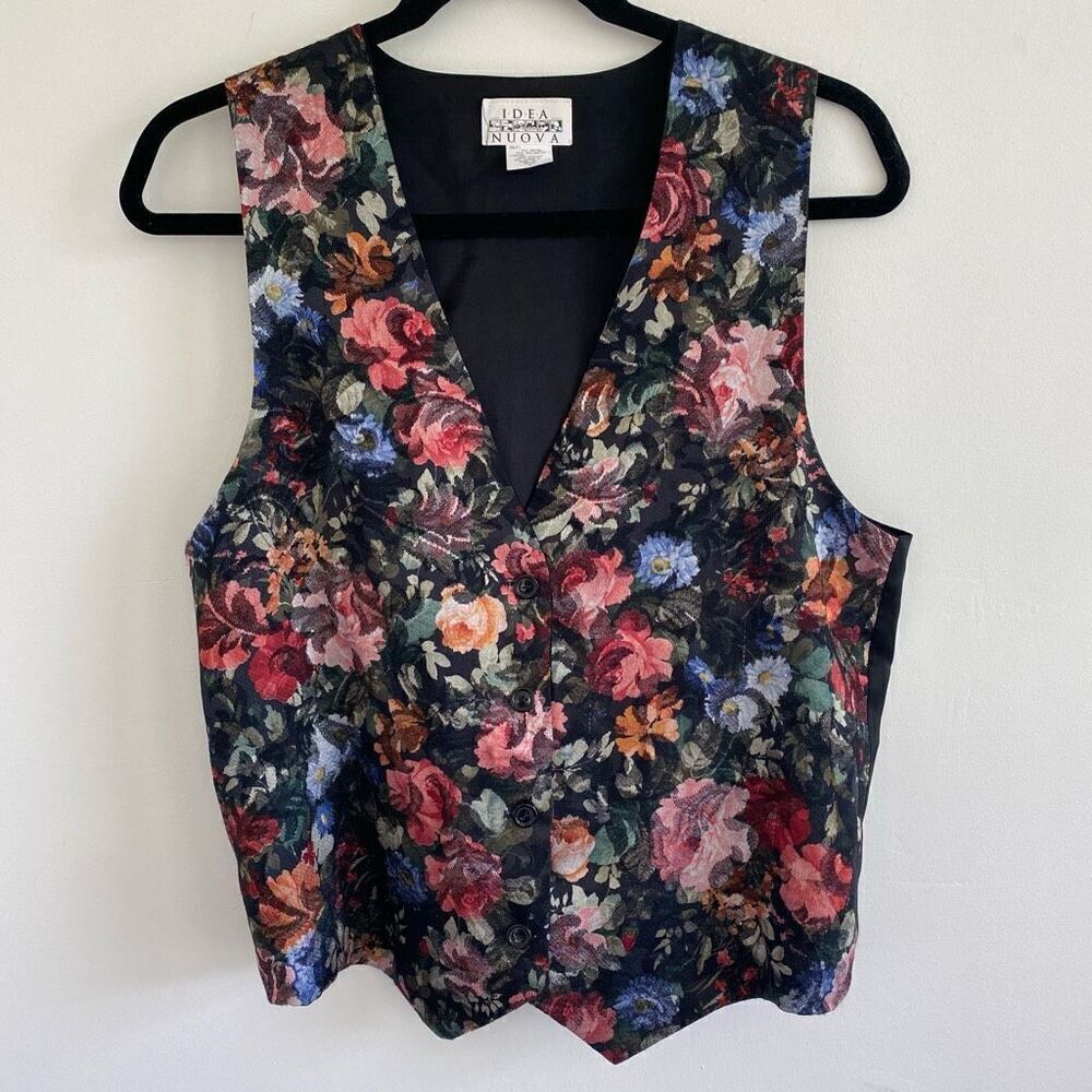 Vintage 70’s Idea Nuova Floral Print Vest